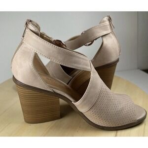 Sonoma‎ Vitalize Ortholite Wedge Sandals 9 Bonsai Blush Pink Perforated Open Toe
